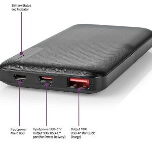 Powerbank UPBKD10000BK (Nedis)
